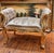 Rococo 1990s Rococo Tufted Bench – Light Gray Upholstery With Gold Leaf Frame For Sale - Image 3 of 4