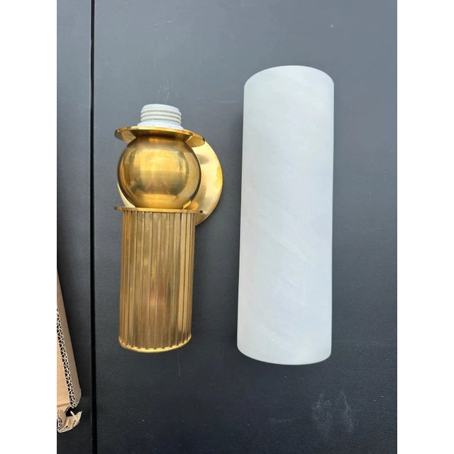 Brass Corbett Lighting Ronda Vintage Brass Light Wall Sconce - a Pair For Sale - Image 8 of 11