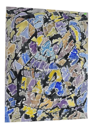 1960s Jacob Semiatin Abstract Watercolor Painting