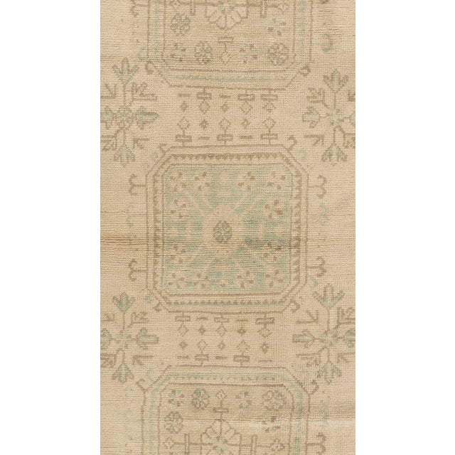 Textile Vintage Circa 1940 Turkish Oushak Runner 3ft 3in X 11ft 4in For Sale - Image 7 of 8