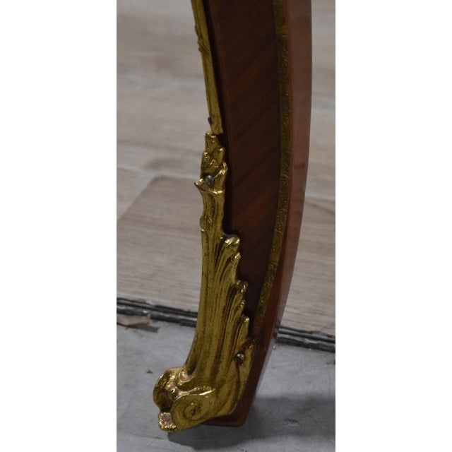 Early 20th Century Fine French Louis XVI Style Marquetry Executive Desk With Leather Top For Sale - Image 12 of 16