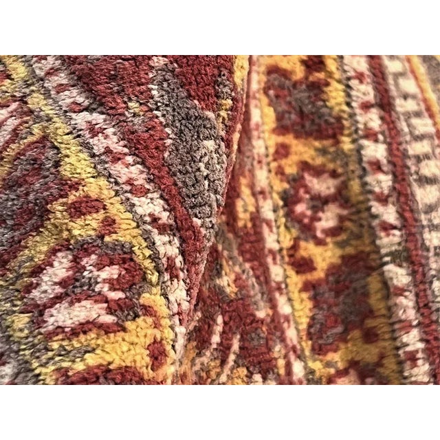 Red Wall Rug from Alliance School Crafts Torah Umelakhah Jerusalem, 1920s For Sale - Image 8 of 11