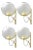 1960s Italian Mid-Century Murano Glass & Brass Sconces Attributed to Seguso - Set of 4 For Sale