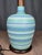 Turquoise Mid 20th Century Danish Modern Blue Turquoise Striped Pottery Table Lamp For Sale - Image 8 of 14