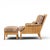 McGuire McGuire Umbria Rattan and Wicker Lounge Chair With Ottoman For Sale - Image 4 of 10