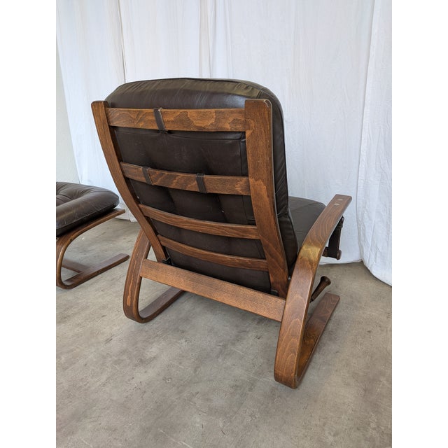 Set of Vintage Panther Lounge Chair with Ottoman, 1970s For Sale - Image 17 of 18