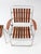 Mid 20th Century Mid-Century Aluminum & Wood Slat Chair With Side Table Set For Sale - Image 5 of 17