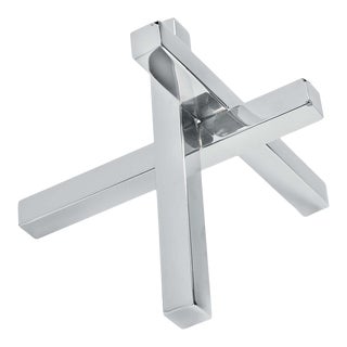 Regina Andrew Intersecting Sculpture in Polished Nickel For Sale