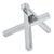 Regina Andrew Intersecting Sculpture in Polished Nickel For Sale