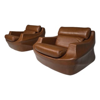 Space Age Italian Lounge Chairs attributed to De Pas, D’Urbino & Lomazzi, Set of 2 For Sale