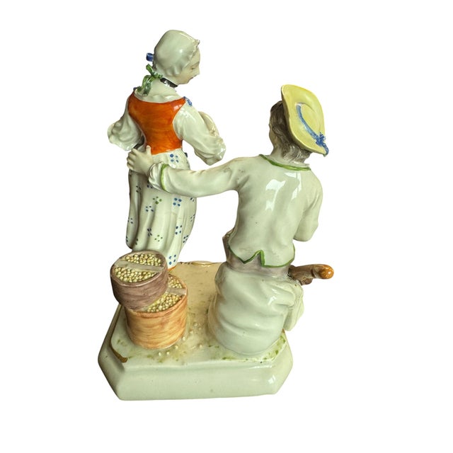 Porcelain Figure Group Dancing Peasant Couple from Ludwigsburg, 18th Century For Sale - Image 4 of 8