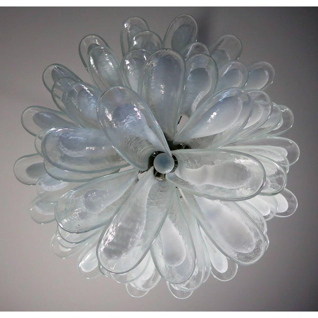 1970s Italian Murano Glass Petal Chandeliers, Murano, Set of 2 For Sale - Image 5 of 11
