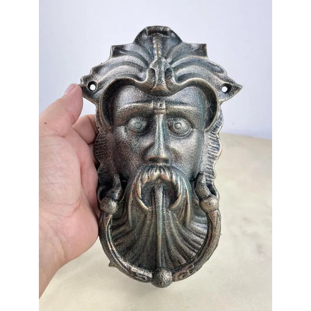 Metal Bronze Door Knockers, Italy, 1980s, Set of 2 For Sale - Image 7 of 11