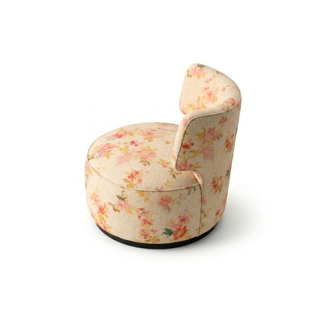 Capricho Swivel Chair Creme Ditsy by Moanne For Sale - Image 4 of 6