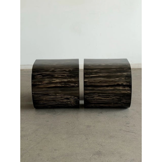 Vintage Cerused Scroll Side Tables- Pair For Sale - Image 12 of 17