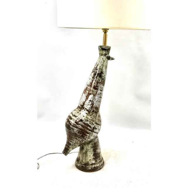 Vintage Zoomorphic Lamp by Alexandre Kostanda for Vallauris, 1950s For Sale - Image 10 of 10