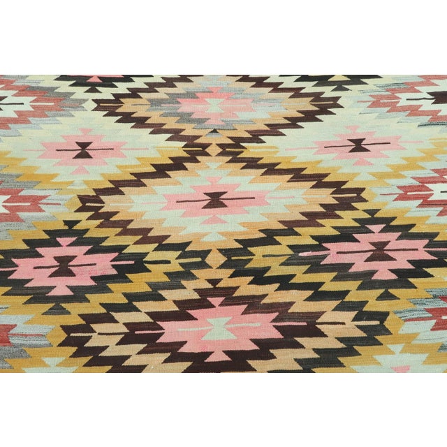 Vintage Turkish Antalya Nomads Kilim Rug For Sale - Image 6 of 13