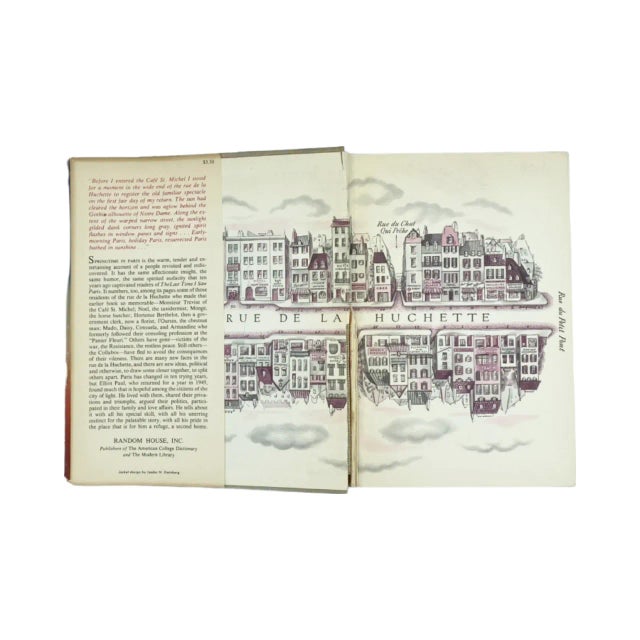 Mid-Century Modern Springtime in Paris by Elliot Paul Hardcover Book 1950 1st Edition For Sale - Image 3 of 12