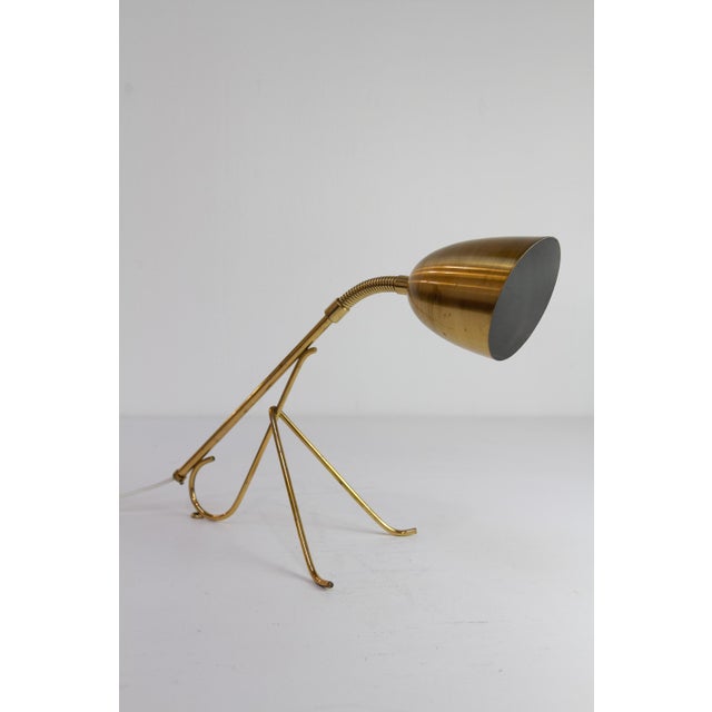 1950s Swedish Brass Table Lamp, 1950s For Sale - Image 5 of 18