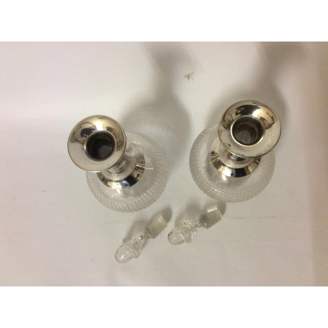Crystal and Silver Bottles, 1930s, Set of 2 For Sale - Image 3 of 9