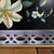 Mid Century Toleware Floral Tray Bar Cart Sever Black Oblong For Sale - Image 9 of 15