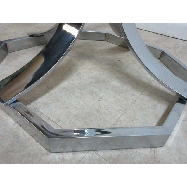 Metal Vintage Mid-Century Chrome Dining Table Base For Sale - Image 7 of 8