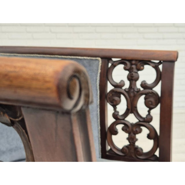 Danish Lounge Chair in Light Blue Furniture Velour, 1950s For Sale - Image 17 of 18