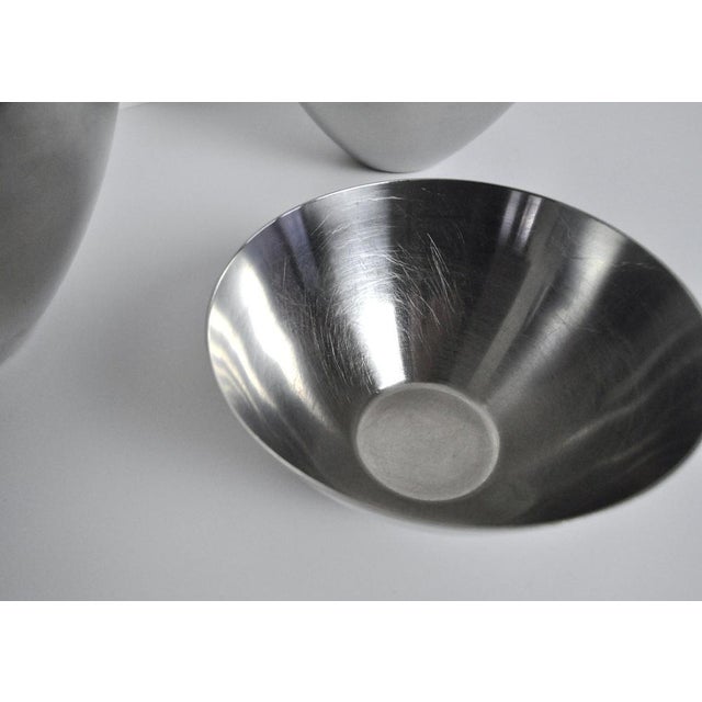 Stainless Steel Bowls from Lundtofte, Denmark, 1960s, Set of 3 For Sale - Image 7 of 12