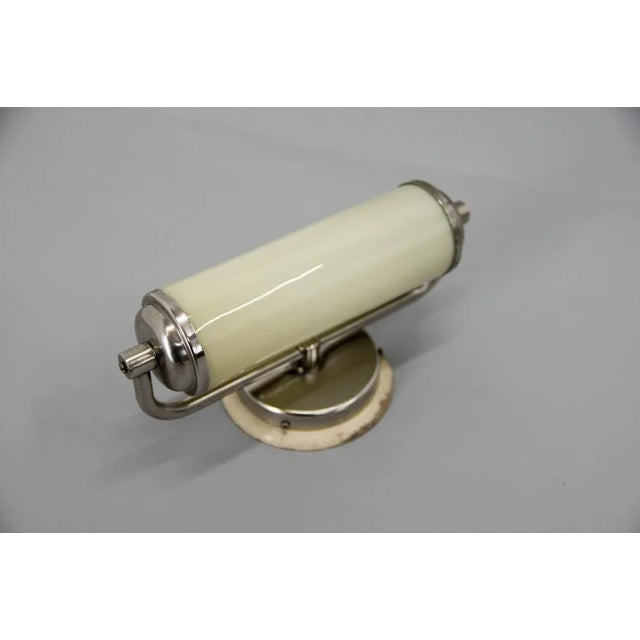 Bauhaus Style Nickel-Plated Wall Lamp, 1930s For Sale - Image 4 of 10