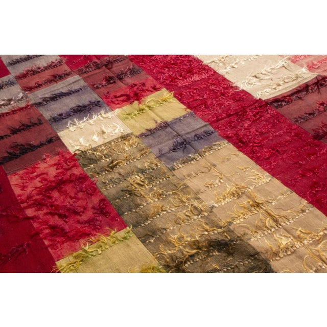 Rug & Kilim Vintage Midcentury Tulu Red and Multi-Color Wool Rug by Rug & Kilim For Sale - Image 4 of 5