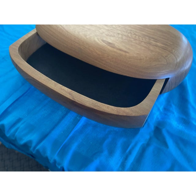 Dean Santer Oval Wood Jewelry Trinket Box For Sale - Image 4 of 5
