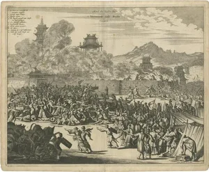 Montanus, Illustration of the Rebels Against the Japanese Emperor Kubo, Print