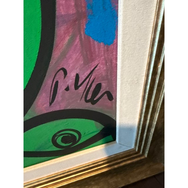 1970s 1970s Peter Keil Original Abstract Colorful Portrait Painting For Sale - Image 5 of 6