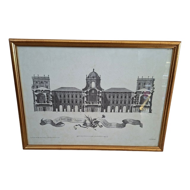 After Nolli, Vanvitelli's Royal Palace of Caserta Panel X, 1950s, Print For Sale