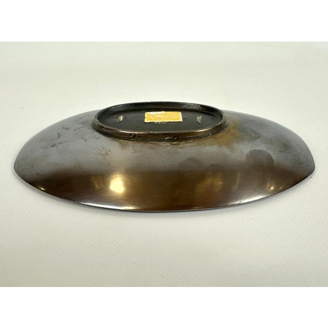 Vintage Bronze Plate by N. Dam Ravn for Nordisk Malm, 1960s For Sale - Image 3 of 7