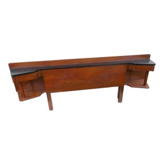 1960s Mid-Century Modern Merton Gershun for American of Martinsville Dania Solid Walnut Headboard For Sale