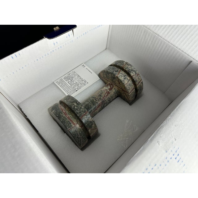 Green Tom Dixon "Rock" Green Marble Dumbbell Weight / Paperweight (2.5kg) For Sale - Image 8 of 13