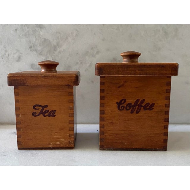 Vintage Woodcroftery Coffee and Tea Canister Set For Sale - Image 12 of 12