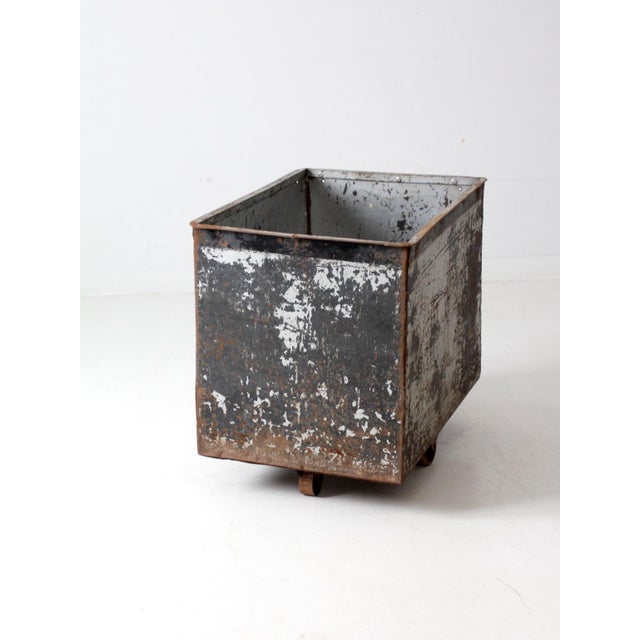 Vintage Industrial Cart Bin For Sale - Image 4 of 12
