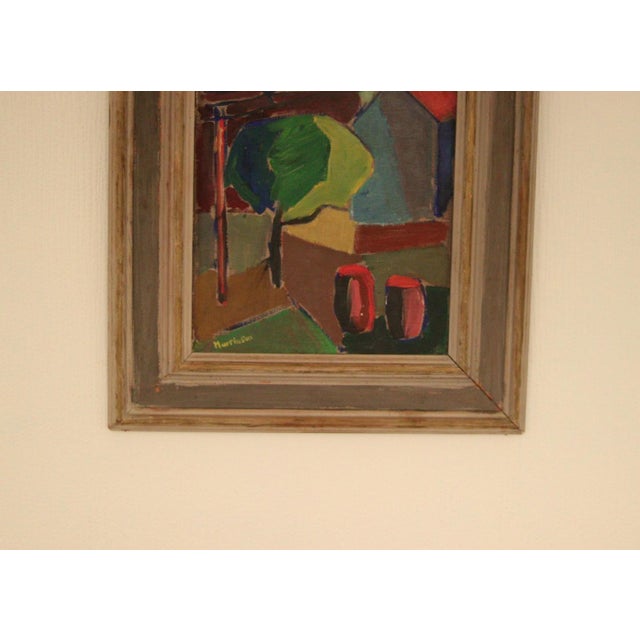Harry Martinson, House Obscured by a Tree, 1960s, Oil on Canvas Pasted on Panel, Framed For Sale - Image 7 of 18