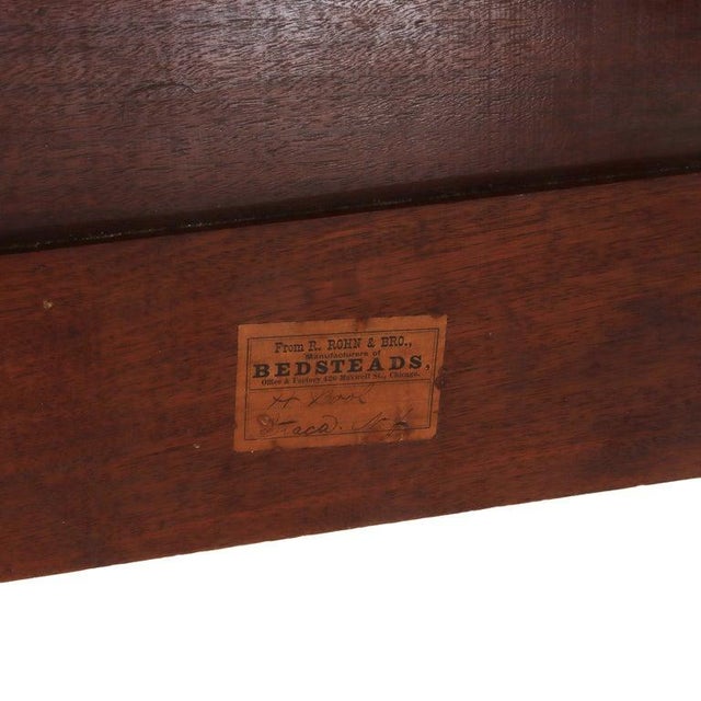 Antique Eastlake Chip Carved Walnut Full Size Bed C1900 For Sale - Image 14 of 17