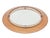 Glass Round Salmon Glass Wall Mirror from Cristal Art, 1960s For Sale - Image 7 of 12