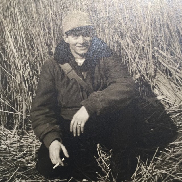 Mid-Century Photograph of Smoking Boy For Sale - Image 4 of 5