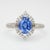 2.8ct Ceylon Sapphire Ring W Earth Mined Diamonds in Solid 14k Gold Oval 9x7mm, Size 6.75 For Sale - Image 4 of 8