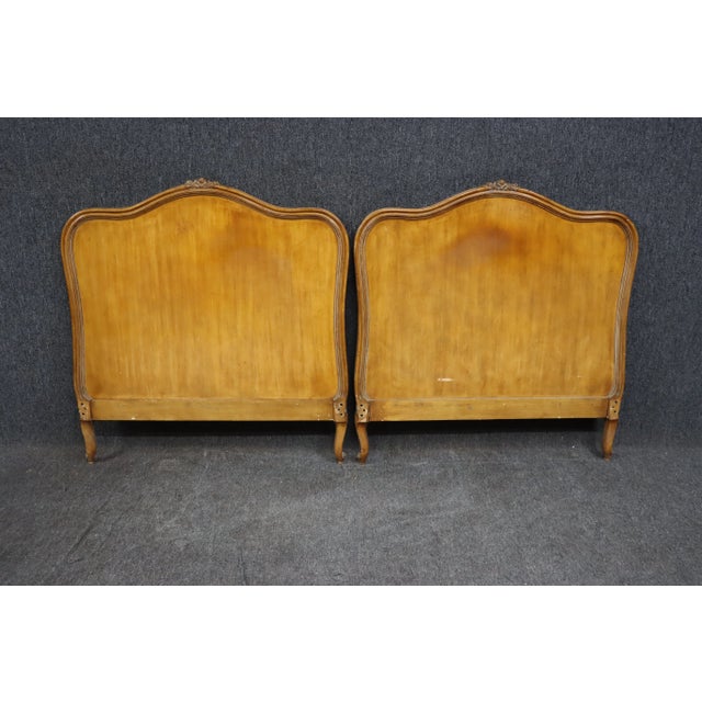 Wood Louis XV Style Single Headboards/Pair For Sale - Image 7 of 7
