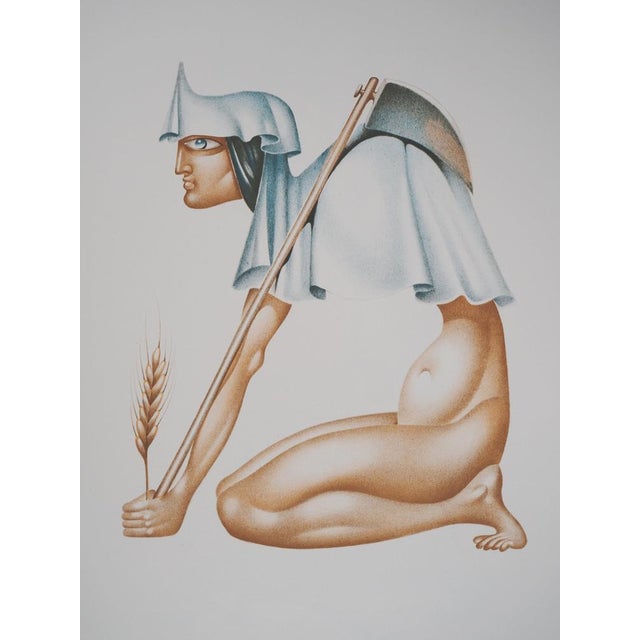 Modern Jules Perahim, The Hebrew Alphabet, The Good Harvest, Original Lithograph For Sale - Image 3 of 5