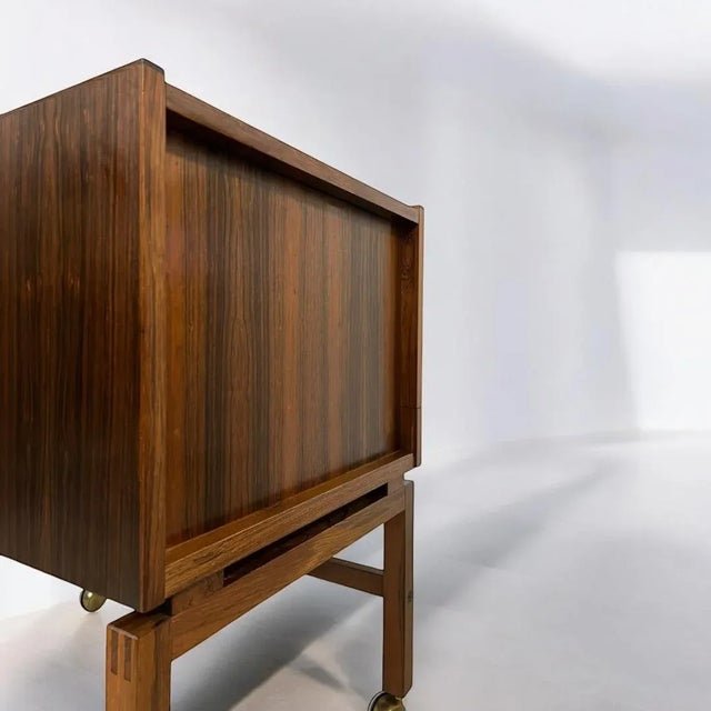 Rosewood Bar Trolley from Erling Torvits, Denmark, 1960s For Sale - Image 9 of 14