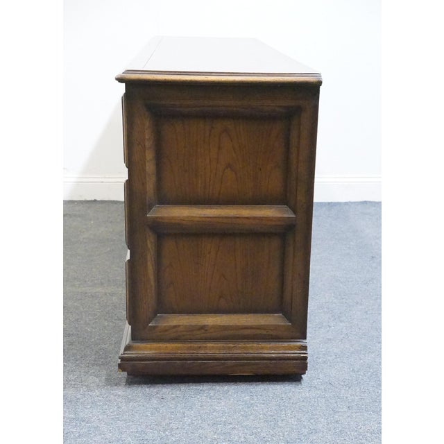 Century Furniture Solid Oak Spanish Mediterranean 76" Triple Door Dresser For Sale - Image 12 of 14