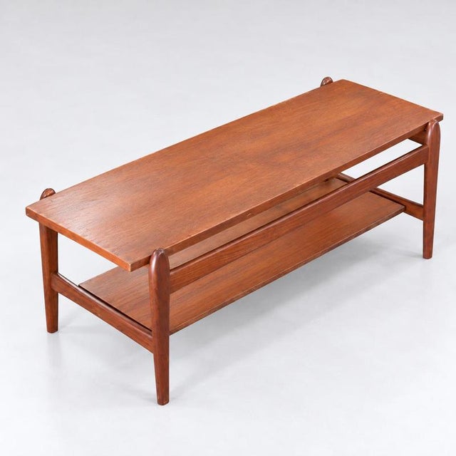 Wood Vintage Teak Coffee Table For Sale - Image 7 of 7