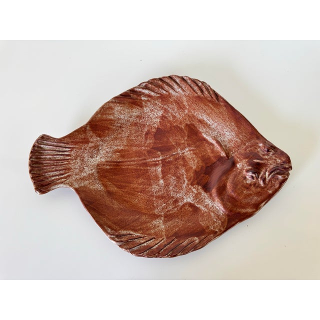 Ceramic Vintage Thora Ovenware Pottery Fish-Shaped Dish For Sale - Image 7 of 8